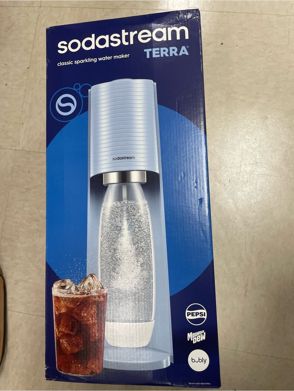 New Soda Stream Terra machine Misty blue color